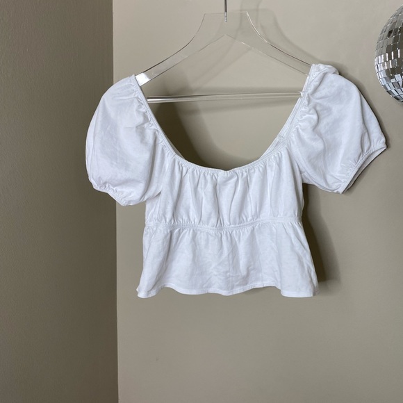 Aritzia Sunday Best White Cropped Blouse - Picture 6 of 6